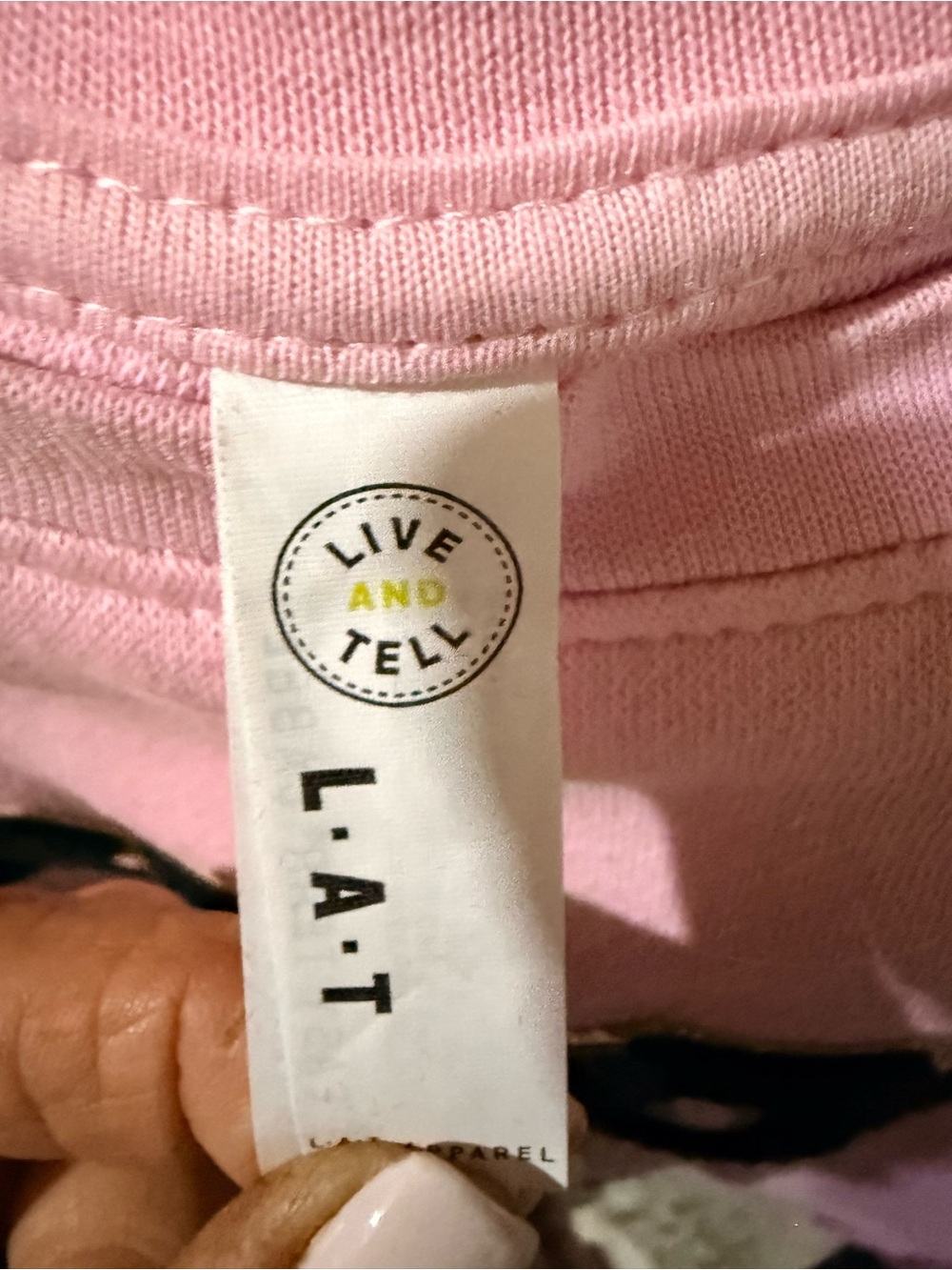 L.A.T Live and Tell Girls' Pink Crewneck with “Spooky” Halloween lettering